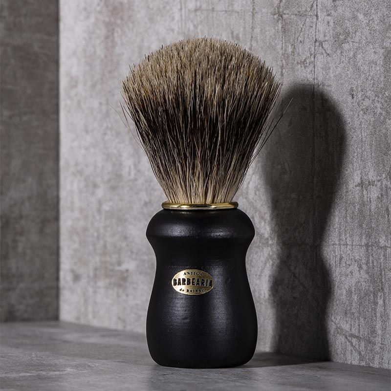 Premium Badger Shaving Brush with Travel Packaging