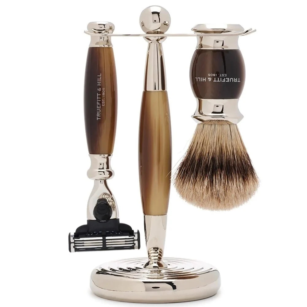 Edwardian Shaving Set Mach3 Horn